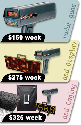Radar gun rental prices